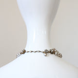 "Moonlit Pearls" Vintage 1940's Miriam Haskell Multistrand Pearl & Brass Necklace