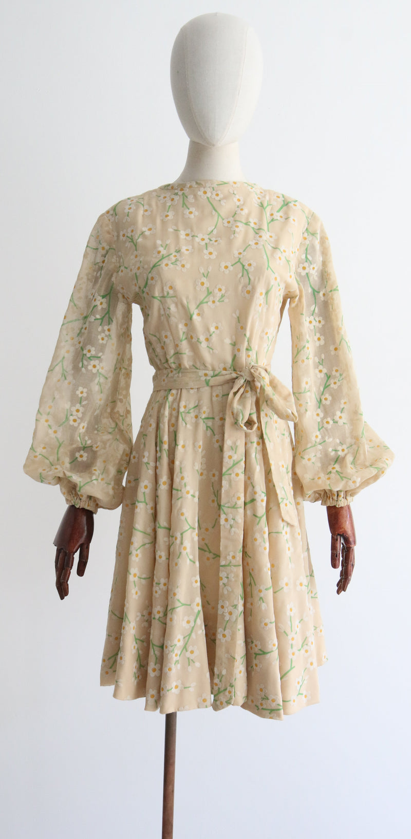 "Daisy Meadow" Vintage 1960's Daisy Floral Dress UK 10 US 6