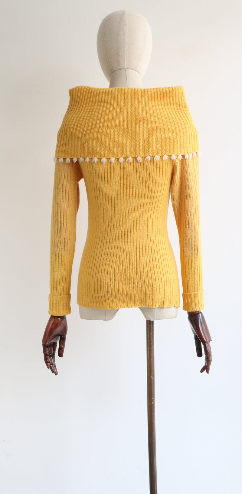 Mustard bardot outlet jumper