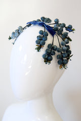 "Velvet Buds" Vintage 1950's Velvet Blossom Fascinator