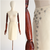 "Daisy & Petal Rhinestones" Alexander McQueen Silk & Rhinestone Skirt UK 10 US 6
