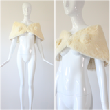 "Cream Coney" Vintage 1950's Cream Coney Evening Shawl UK 10-12 US 6-8