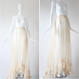 "Victorian Lace" Antique Victorian Waterfall Lace Skirt UK 6 US 2