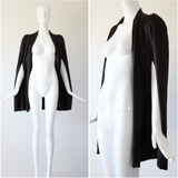 "Bitter Chocolate Polkadots" Vintage 1940's Bitter Chocolate Brown & Cream Polkadot Cape UK 8-10 US 4-6