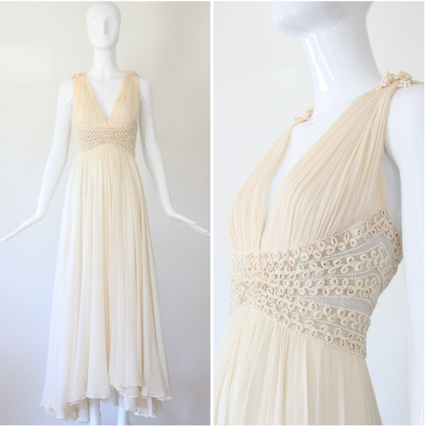 sachin and babi light blue dress 1970s VINTAGE DRESSES