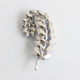 "Ocean Feather" Vintage 1950's Blue Rhinestone Statement Feather Brooch