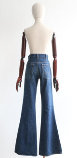 "Orange Tab" Vintage 1970's Levi's Jeans & Waistcoat Set UK 10 Slim US 6 Slim