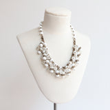 "Rhinestones & Beads" Vintage 1950's Cluster Bead & Rhinestone Necklace