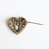 "Edwardian Love" Antique Edwardian Silver Paste Heart Brooch