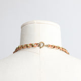 "Brass & Celluloid" Vintage 1930's Brass & Celluloid Necklace