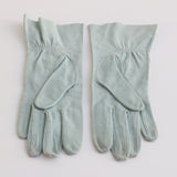 "Sky Blue" Vintage 1940s Sky Blue Suede Gloves UK 6.5