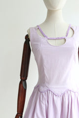 "Lilac Gingham" Vintage 1950's Lilac Gingham Dress UK 8-10 US 4-6