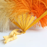 "Sunset Ombré" Vintage 1930's Ombré Ostrich Feather Hand Fan