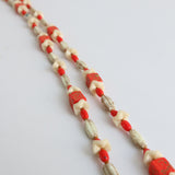 "Bright Orange Egyptian Revival" Vintage 1920's Bright Orange Neiger Bead Necklace