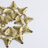 "Filigrée Points" Vintage 1930s Black Enamel & Gold Point Necklace
