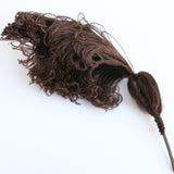 "Deco Ostrich" Vintage 1930's Stylised Brown Ostrich Feather