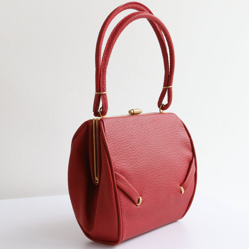 "Royal Red" Vintage 1950's Red Handbag