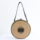 "Lamé & Marcasite" 1920's Lamé, Straw & Satin Rounded Bag