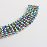 "Sparkling Blue" Vintage 1960's Iridescent Blue Rhinestone Bracelet