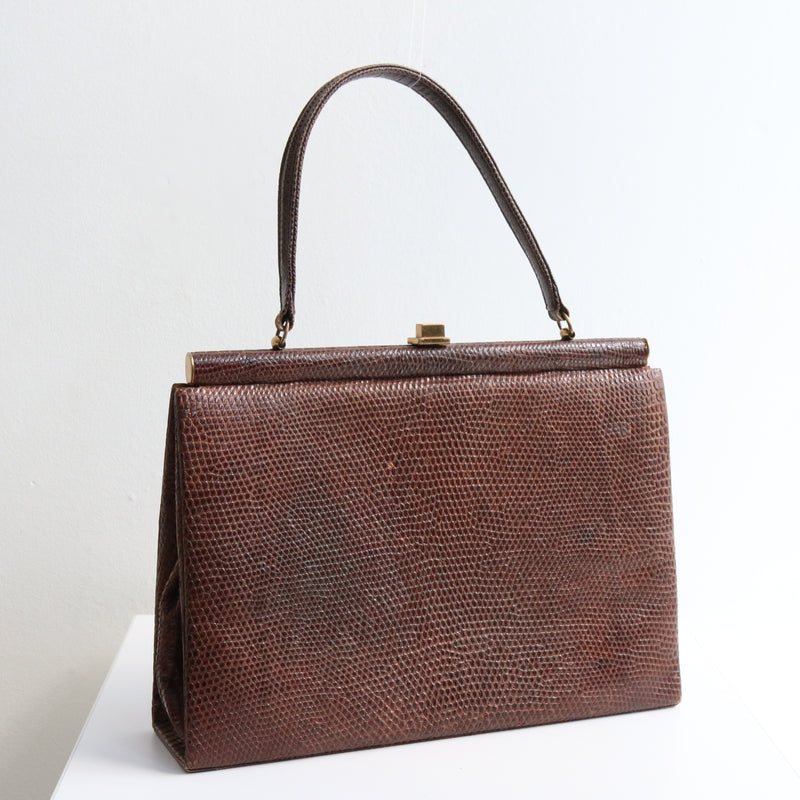 "Bitter Chocolate" Vintage 1960's Brown Handbag