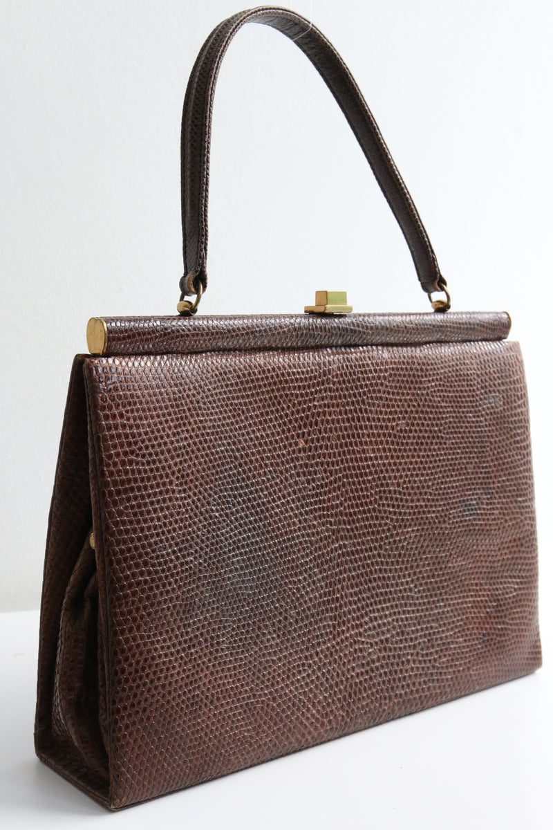 "Bitter Chocolate" Vintage 1960's Brown Handbag