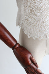 "Ivory Ribbon-work" Vintage 1920's Ivory Ribbon-work Blouse UK 10 US 6