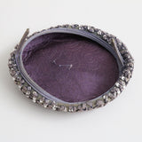 "Undulating Lilacs" Vintage 1950's Lilac Sequin & Rhinestone Percher Hat