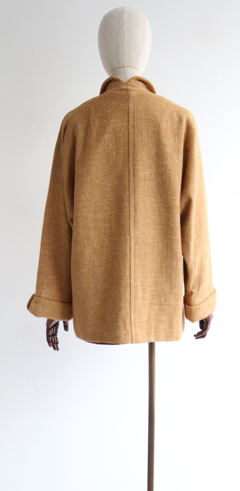 "Mustard Tweed" Vintage 1960's Mustard Wool Jacket UK 14 US 10