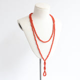 "Twisted Coral" Vintage 1920's Coral Longline necklace