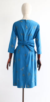 "Alfred Shaheen" Vintage 1950's Silk Alfred Shaheen Dress UK 8-10 US 4-6
