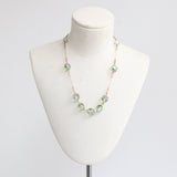 "Marbled Glass" Vintage 1940's Faceted Glass Bead Necklace