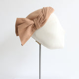"Pleated Felt" Vintage 1950's Tan Pleated Felt Hat