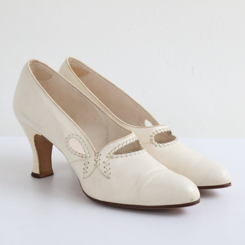 Harley Cream Leather D'Orsay Courts | Occasion Shoes | Occasionwear |  L.K.Bennett, London