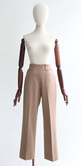 "Ranchwear" Vintage 1940's Taupe Wool Ranchwear Trousers UK 6-8 US 2-4