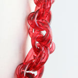 "Cherry Lucite" Vintage 1940's Twisted & Linked Cherry Lucite Necklace