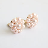 "Pearlescent Pinks" Vintage 1950's Pink Pearlescent Clip On Earrings