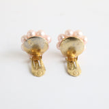 "Pearlescent Pinks" Vintage 1950's Pink Pearlescent Clip On Earrings