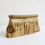"Whiting & Davis" Vintage 1940's Gold Mesh Whiting & Davis Clutch Bag