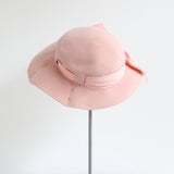 "Powder Pink Felt" Vintage 1940's Pink Felt Hat