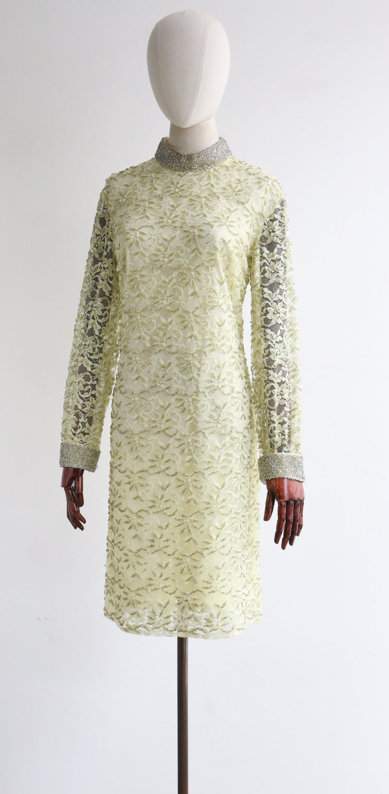 Pale Yellow & Silver Beadwork