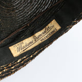 "Madame Dumoulin" Vintage 1930's French Gold Metal & Velvet Hat