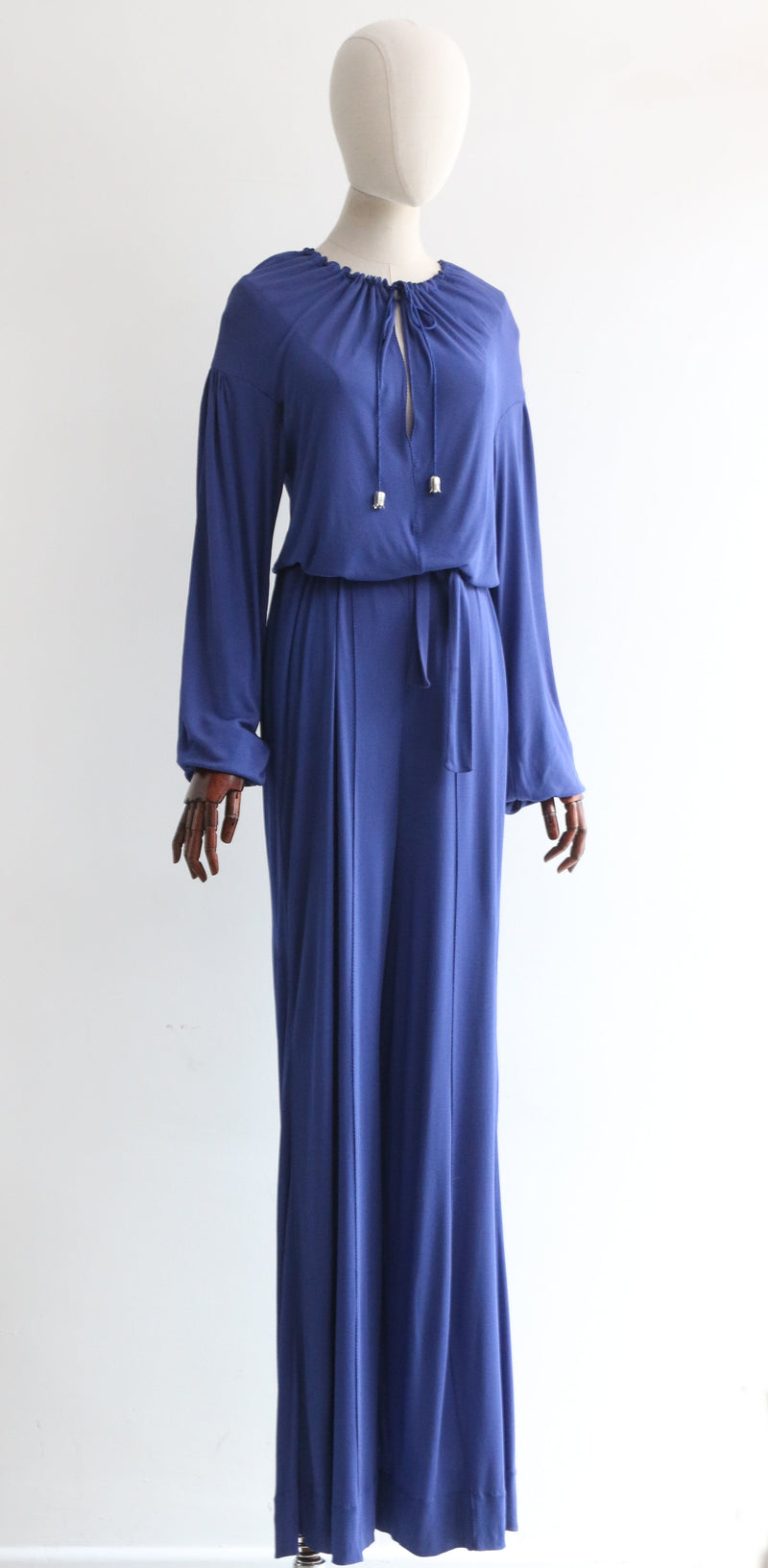"Tulip Pendants" Vintage Late 1970's Bruce Oldfield Jumpsuit UK 12-14 US 8-10