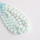 "White Glass Tulips" Vintage 1940's Glass Multi-Strand Necklace
