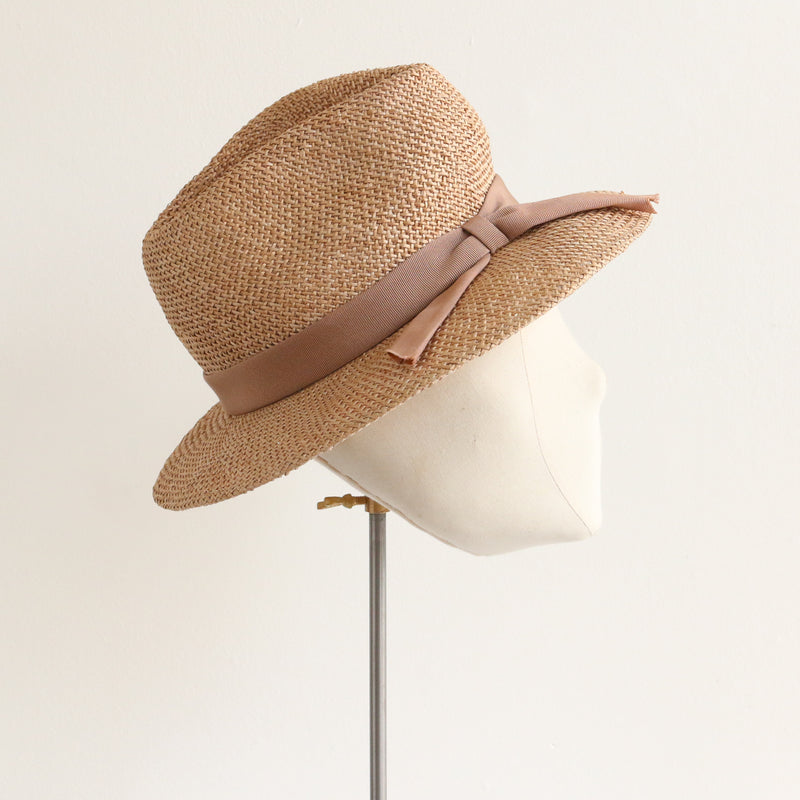"Straw Trilby" Vintage 1960's Liberty Straw Trilby