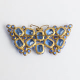 "Blue Butterfly" Vintage 1930's Blue Rhinestone Butterfly Brooch