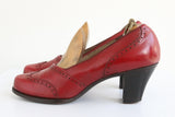 "CC41 Wing Tips" 1940's Red Wing Tip CC41 Heels UK 5 EU 38 US 7