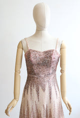Vintage 1950's dress vintage 1950's sequin dress original 1950's prom dress sequin ombre dress fifties embellished gown original UK 6-8